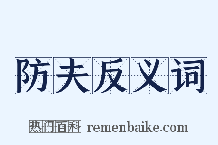 防夫反义词是什么意思的图片